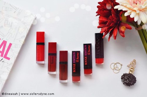 💋 Siap menyambut tahun baru bersama koleksi warna terbarunya @bourjois_id ?? "RED in City Collection" sudah hadir di counter-counter resmi Bourjois Paris
.
.
Click link bio untuk review detail dan swatch warna dari lipsticknya atau check www.sistersdyne.com
.
.
#Clozette #Clozetteid #Makeup #Lipstick #lipstickjunkie #lippie #bourjois #bourjoisparis #Rougeeditionvelvet #Rougeedition12heures #semimatte #velvetmatte #matte #redincity #itsreddingmen #joliedevin #flatlays #bokeh #dreamy #bloggerreview #beautybloggerid #bbloggers #instamakeup #instabeauty #instalipstick #dasistersblog