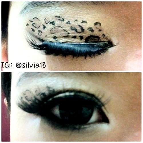 Leopard print makeup 