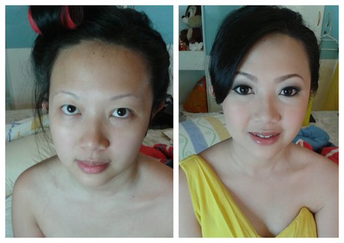 BeforeAfter Bridesmaid Makeup