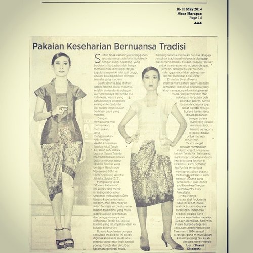 My SwansTwenty get featured at Sinar HarapanThank you :)