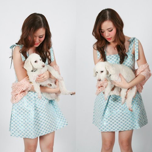 Throwback : @mykawaiistyle photoshoot.... The Puppy is about to used as one of the property. But apparently it wasn't easy to hold it.. 😂 #clozetteid #makeup #ootd #puppy #blogger #indonesianbeautyblogger #bloggerindo #photoshoot #kawaii #photoshoot #model