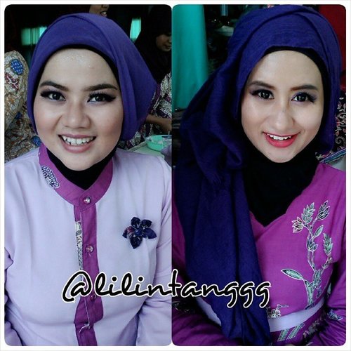 My makeup for Septi and Riri today♥♥♥ #lilintangmakeup #lilintanggghijab #beauty #beautybloggerindonesia #makeover #makeupplay #makeupbyme #clozetteid