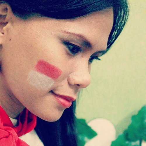 My #makeup on #independenceday #merahPutih #ClozetteId  #red  #white  #fotd #instabeauty  #instadaily  #makeupoftheday