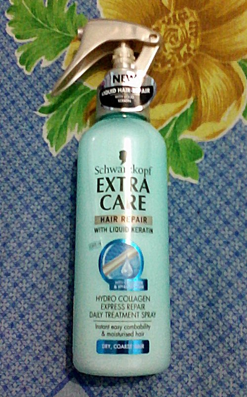 Extra Care Hair Repair with Liquid Keratin
--- Hydro Collagen Express Repair Daily Treatment Spray 150ml