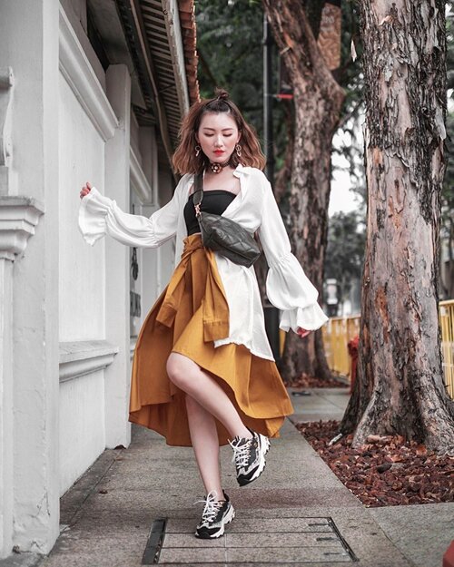 Its a new monday! Lets start this week awesomely 🥰
.
White shirt (i wear as outer) @tutuloph 
Skirt @berrybenka 
Earrings n necklace @bdazzle.sg .
.
#Ootd #ootdfashion #ootdinspo #ootdideas #ootdindo #ootdindokece #ootdinspiration #ootdindonesia #indobeauty #indofashion #indofashionpedia #indofashionpeople #jakartaspot #jakartahits #ootdjakarta #jakartabeauty #indofashionblogger #clozetteid #lookbooks #lookbooklookbook #lookbookindonesia