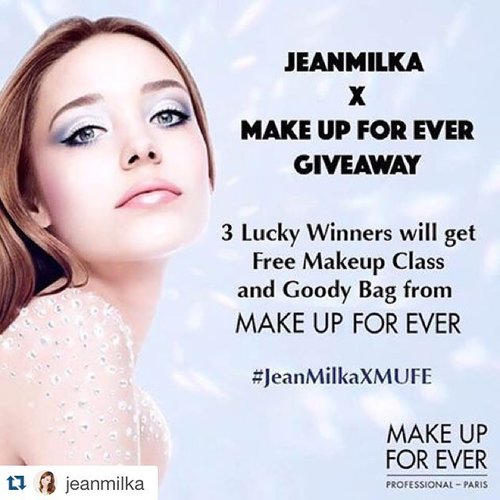 Yuk ikutan giveaway @makeupforeverid dari princess ci @jeanmilka 💕 #JeanMilkaXMufe #jeanmilkacelebbeautyblogger #clozetteid 
@anitamayaa @withdiandra @dsherlytha