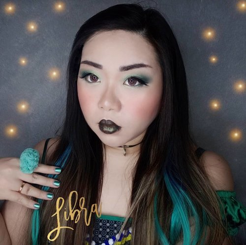 The long overdue second installation of Zodiac Makeup collab, the dramatic one!

So apparently the eyeshadow color that i should be wearing is green, slightly scared of this shade because when i just started out as a blogger i got a hate comment when i wore green eyeshadows LOL, i don't understand why people have so much free time (this is longgg before Covid okay) to leave hate comments on someone based on their eyeshadow color 🤣. It's 2020 and people are a lot more accepting of colors, so i hope i will never get another hate comment because of my eyeshadow color ever again!

And keeping in with the theme, Librans supposed to look sophisticated and expensive, and that's what i am trying to emulate even with dark green lipsticks on!

Also don't forget to check out my talented friends' looks too, so cool!

#zodiacmakeup #zodiacmakeupcollab #libra
 #dirumahaja #clozetteid #BeauteFemmeCommunity #green #greenmakeuplook
#sbybeautyblogger #makeup #ilovemakeup #clozetteid #sbybeautyblogger #bloggerceria
#beautynesiamember #bloggerperempuan #indonesianfemalebloggers #girl #asian  #bblogger #bbloggerid #influencer #influencersurabaya #influencerindonesia #beautyinfluencer #surabayainfluencer #jakartabeautyblogger #SURABAYABEAUTYBLOGGER #makeuplook #beautysocietyid