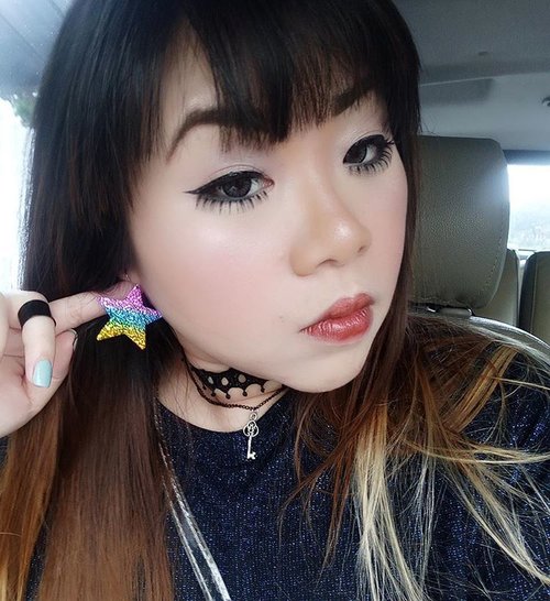 We're all stars in our own rights, let nobody tells you otherwise!

So in luv with my rainbow stars earrings from @clairesstores (probably from the kids section, i do wear a lot of kiddies accessories and i simply don't care!) , isn't it a beaut?  #motd #selfie #girl #asian #blogger #bblogger #bbloggerid #beautyblogger #indonesianblogger #indonesianbeautyblogger #surabayabeautyblogger #surabaya #surabayablogger #sbybeautyblogger  #ilovemakeup #beautyaddict #beautyjunkie #selfie #clozetteid #clozettedaily  #makeupaddict #influencer #beautyinfluencer #surabayainfluencer #surabayabeautyinfluencer #dramaticmakeup #darklipstick #starearrings #rainbowstar #quirkyaccessories