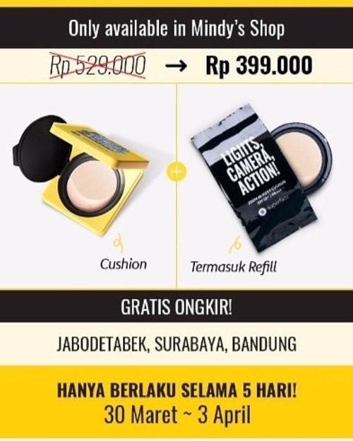 Special promotion on my current go to cushion @superfacestudio Zoom In Mesh Cushion only at my @hicharis_official shop (also FREE SHIPPING to Jabodetabek Surabaya and Bandung!) https://hicharis.net/mindy83/dQS (you can click the link on my bio). Very limited time so if you are interested then you should shop now!#promo #specialpromo #promotion #charisceleb #charis #superfacezoominmeshcushion #superface #cushion #specialprice #zoominmeshcushion #clozetteid#sbybeautyblogger#bloggerindonesia #bloggerceria #beautynesiamember #influencer #beautyinfluencer #kbeauty #koreanbrand  #koreanbeauty #onlineshop #surabayablogger #SurabayaBeautyBlogger #bbloggerid #beautybloggerid #beautybloggerindonesia #surabayainfluencer  #bloggerperempuan