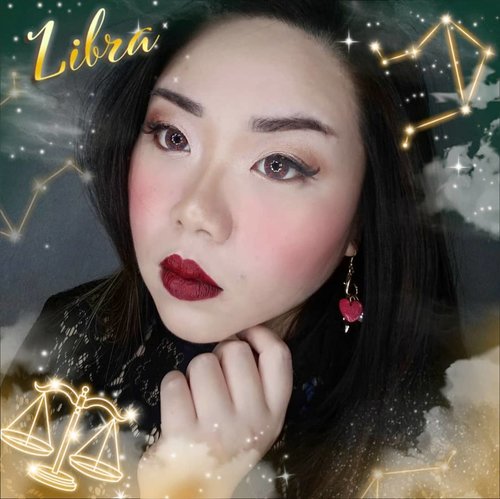 Wearable makeup according to your Zodiac collab with my luvely fwends.

I'm a Libra and according all articles that's related to horoscope and makeup i should look lavish, expensive and glam but still simple.

One of the articles says : 
Libra: Expressive and dynamic, a Libra woman enjoys making a distinctive statement with her looks as well as her personality. Classic red lips teamed with minimalistic makeup is exactly what she needs to make her feel she can take on the world, and look classically stylish while doing so.

Since classic red lips is so boring i wore a much deeper and darker lip color (which i achieve by layering 3 different lipsticks including a black one although i probably have 100 of a ready to wear similar shade 🤣. Check out the other zodiacs' looks by my friends and stay tuned for details.

PS : this is just part 1, we'd be back with another version soon!

#zodiacmakeup #zodiacmakeupcollab #wearablezodiacmakeup #libra
#quarantine #quarantinemakeup #dirumahaja #clozetteid #sbybeautyblogger #makeup #ilovemakeup #clozetteid #sbybeautyblogger #bloggerceria
#beautynesiamember #bloggerperempuan #indonesianfemalebloggers #girl #asian  #bblogger #bbloggerid #influencer #influencersurabaya #influencerindonesia #beautyinfluencer #surabayainfluencer #jakartabeautyblogger #SURABAYABEAUTYBLOGGER #makeuplook #beautysocietyid