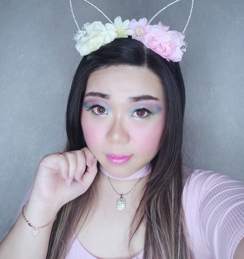 Details of my Easter Bunny looks coz i ain't spending that much time painting my face to post one pic 🤣. PS : so many people are asking about the eyeshadows i use for my colorful looks, i will share the answer soon!

#quarantine #quarantinemakeup #dirumahaja #clozetteid #sbybeautyblogger #makeup #ilovemakeup #clozetteid #sbybeautyblogger #bloggerceria #pastelcoloredmakeup 
#pastelcolors
#kawaiiaesthetic #makeuplook
#colorful #colorfulmakeup
#beautynesiamember #bloggerperempuan #indonesianfemalebloggers #girl #asian  #bblogger #bbloggerid #influencer #influencersurabaya #influencerindonesia #beautyinfluencer #surabayainfluencer #jakartabeautyblogger #SURABAYABEAUTYBLOGGER
