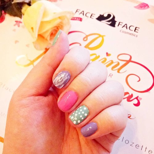 Simple pastel Easter egg inspired nail art with little dots and marble effect 😊. Not bad for a beginner, eh?  #face2facecosmetics #nailart f2fxclozetteid #clozettevent #clozetteid #clozettedaily #blogger #bbloggerid #beautyblogger #sbbxf2f #sbybeautyblogger #beauty #beautyevent #surabaya #surabayaevent #eventsurabaya #pink #surabayablogger #surabayabeautyblogger #indonesianblogger #indonesianbeautyblogger #influencer #surabayainfluencer #influencersurabaya #beautyinfluencer #surabayabeautyinfluencer #beautyaddict #indonesiancosmetics #indonesianbrand #supportlocalbrand