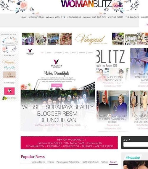 #thankyou @womanblitz for being such a wonderful partner to us! @sbybeautyblogger is officially launched 😃😃😃, check out the article here : http://www.womanblitz.com/website-surabaya-beauty-blogger-resmi-diluncurkan-363.html

#news #womanblitz #womanblitznews #blogger #bblogger #beautyblogger #indonesianblogger #indonesianbeautyblogger #bbloggerid #surabayabeautyblogger #surabayablogger #sbybeautyblogger #bloggerceriaid #bloggerceria #clozettedaily #clozetteid #allaboutwomen #allaboutbeauty #womencommunity #beautycommunity #beautyenthusiast