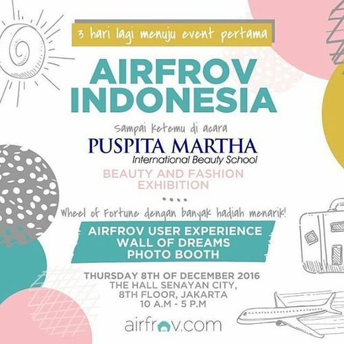 For Beauty lovers, make sure to come 😇 #airfrov #airfrovid #clozetteid #puspitamartha #beautyevent