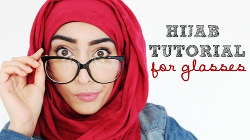 Hijab tutorial for glasses - YouTube