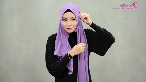 Tutorial Wide Shawl - Gina Glitter Shawl by Muslimah Clothing Couture - YouTube