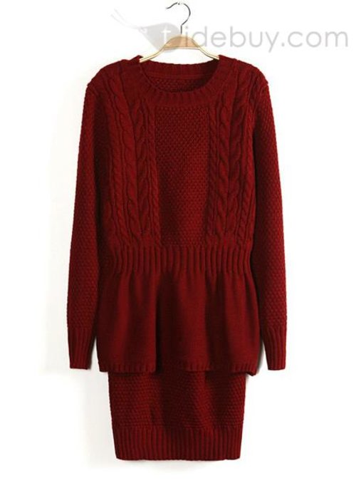 Stunning Falbala Laciness Sheath Euramerican Sweater Dress : Tidebuy.com