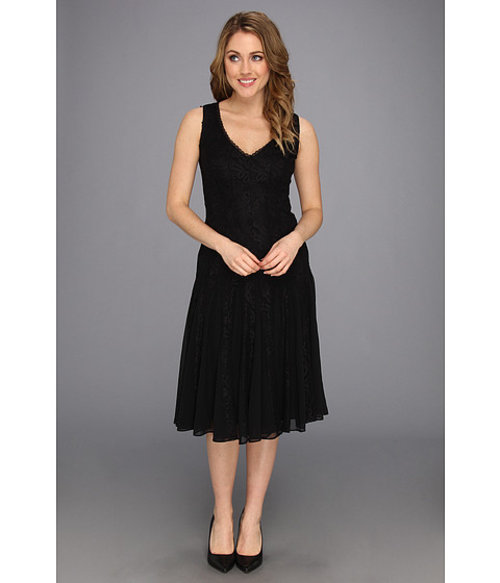 Anne Klein Chantilly Lace and GGT Fit & Flare Dress Black - 6pm.com