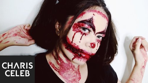Bloody clown 👻 #charis #charisceleb #halloweenwithcharis @charis_official