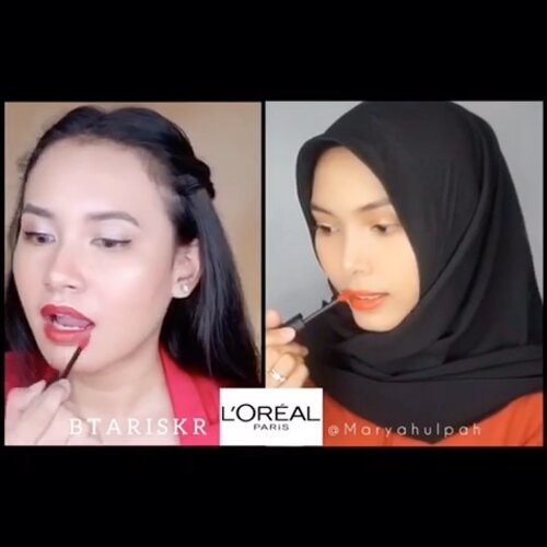 GIVEAWAY TIME!Kali ini aku dan @btariskr lagi battle mewarnai masker dengan lipstick. Kira-kira siapa nih yg kalian dukung? 😁Nah kita mau menyuarakan kalau kita bisa WIN this battle, nggak cuma sekedar siapa yg paling cepet mewarnai masker ini, tp kita jg mau buktiin kalau kita semua bisa WIN this battle what we face in our real world today dengan shade lipstick L’Oréal Paris Rouge Signature terbaru I WIN salah satu shade yg kita pakai di video ini! Beneran challenging karena Rouge Signature ini memang nggak smudge jadi hrs cepet warnain ke kertasnya, dan walaupun dipake berkali-kali, tetep terasa ringan di bibir!  Akan ada 2 orang yang beruntung masing-masing akan mendapatkan hadiah dari L’Oréal senilai Rp250.000. Caranya gampang bgt :1. Follow aku @Maryahulpah dan @getthelookid2. Regram video ini di IG kalian dengan hashtag #GoRougeSignature #Redwins #RedwinsxMaryahUlpah Anyway yg mau Shade ini udah bisa kalian beli di shopee dengan bundle set menarik (Shade I WIN + Best Selling Shade & Loreal Makeup Remover).Good luck 😉