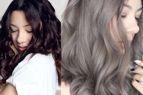 GREY HAIR : FROM BROWN TO SILVER HAIR - YouTube