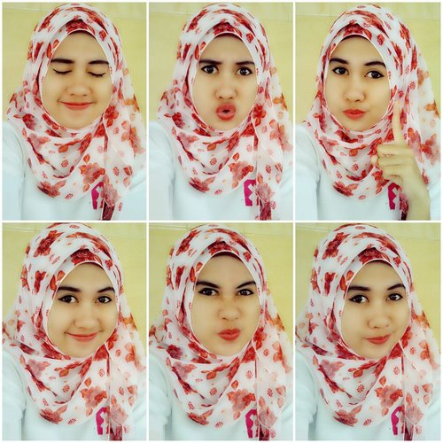So confidence wearing my white-red floral scarf :)