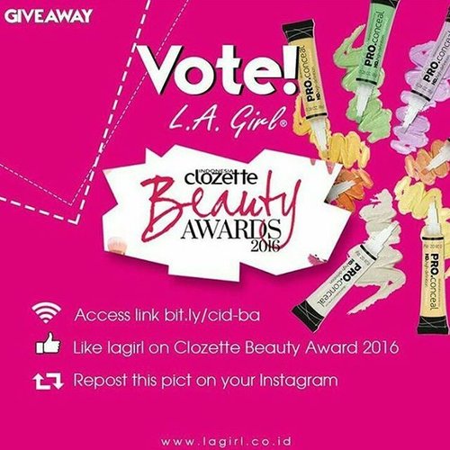 yuk ikutan vote @lagirlindonesia juga di Clozette Indonesia Beauty Awards @navirrayu @zahrofisikawan #votelagirl #indobeautygram #clozetteid