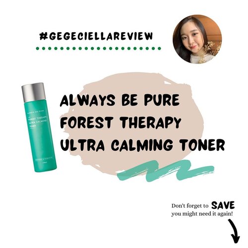 R E V I E W#AlwaysBePure Forest Therapy Ultra Calming TonerJangan bosen2 ya kalau aku sering banget sebut produk ini + kali ini dedicated post deh untuk review dia lagi (last post on 2019, if you want to read please scroll!). Berhubung last post 2019 yg ku review ini adalah botol kesekian krn aku uda repurchase2 lagi hehe.Setelah sekian lama nyobain segala macam hydrating toner, jujur ujung2nya aku balik ke ABP lagi. Dari segi tekstur, harga, hasil dan yang penting kulitku suka!Aku suka ngalamin kulit iritasi atau lg bereaksi maka itu aku suka produk yang punya fungsi calming, hydrating, soothing, anti inflamasi — wajib deh hukumnya🤣 Nah kandungan dengan fungsi itu seringkali didapat dari Madecassoside, Allantoin, Adenosine, Centella, Panthenol yang semuanya ada di produk ini. Selain itu kelebihan produk ini karena dia mengandung Cypress water (swipe to see more). Secara tekstur, dia cair, cepet nyerap, cukup lembab, I can feel like my skin drinks up easily and they love it.Beberapa kali aku juga suka share kalau aku layering hydrating toner ini dengan keep cool punya, kalau butuh extra hydration yes I like to layer them both. Kalian juga bisa akalin dengan hydrating serum/essence kl gak mau layer hydrating toner.Pokoknya love deh! Sampe gak mau foto tekstur saking sayangnya biar gak makin cepet abis hahahaha sorry✌🏻Yang udah nyobain & cinte juge mana absen dulu siniiiiiiiiii.Size? 150 mlWhere to buy? @always_be_pure_indonesiaPrice? Rp 200,000—PS: This review is based on my personal experience, all opinions are not influenced by the brand. But YMMV🙏🏻