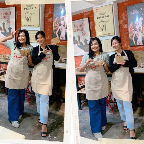 Do Something Different to refresh your mind🥰🥰BestFriend Date kali ini buat keramik💕. Keliatannya mudah ternyata ngga semudah itu ya beb..tapi pas udah bisa jadi 5 keramik😜🥳.Kalau biasanya workshop pottery harus ke Jogja atau Bali sekarang ngga usah jauh-jauh karena di Jakarta juga ternyata ada di @fwidayantogallery 💕Need something to refresh your mind. This activity might be your best choices💛#CeritaPerjalananIcha #pottery #potteryclass #jktspot #jktgo #potteryjakarta #clozetteid