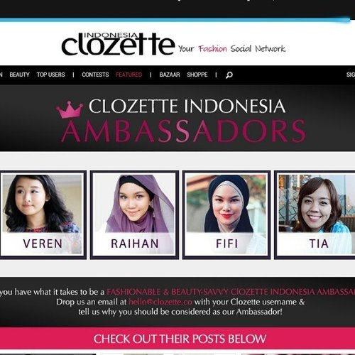  Check out my post about Clozette Indonesia, up on my blog rumahcantikputri.blogspot.com, find out why I said yes the first time they asked me to be th... Read more →
