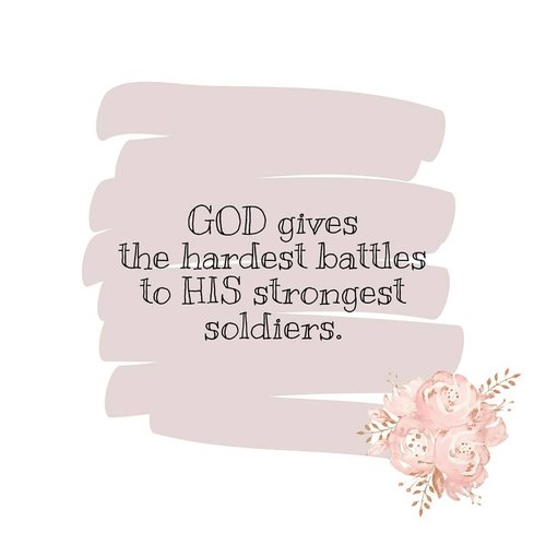 GOD gives the hardest battles to HIS strongest soldiers.GOOD Morning everybody! GOOD Morning universe!wake up and Fight!#clozetteID