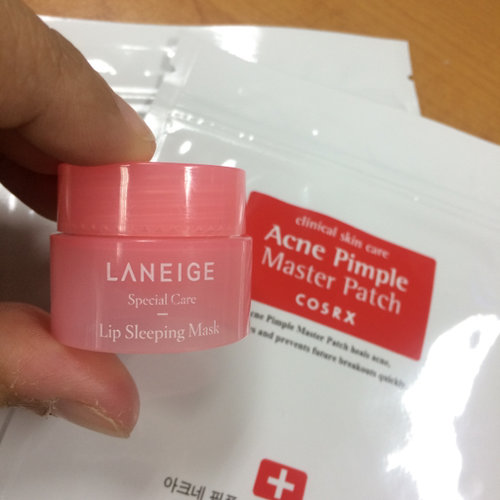 Korean products madness: Laneige Lip Sleeping Mask and COSRX Acne Pimple  Master Patch. So, dry lips and pimples shoo shoo go away! 
#laneige #cosrx #koreanbeauty #clozetteID #CIDskincare
