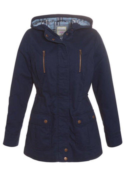 Clothing at Tesco | F&F Washed Cotton Hooded Jacket > jackets > Coats & Jackets > Women