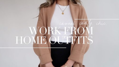 WORK FROM HOME (work outfits) lookbook | what to wear during coronavirus quarantine | Miss Louie - YouTube