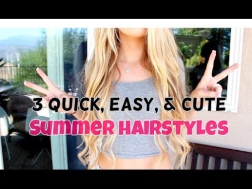 3 Quick, Easy, & Cute Summer Hairstyles | Savannahxoh - YouTube