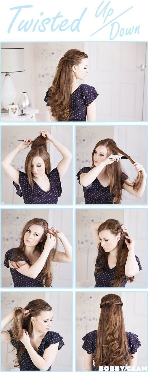Let's twist your hair with this tutorial twisted up/down