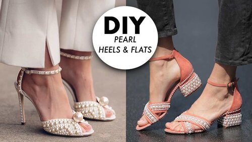 DIY: Pearl Heels & Shoes (DESIGNER HACK!) -By Orly Shani - YouTube