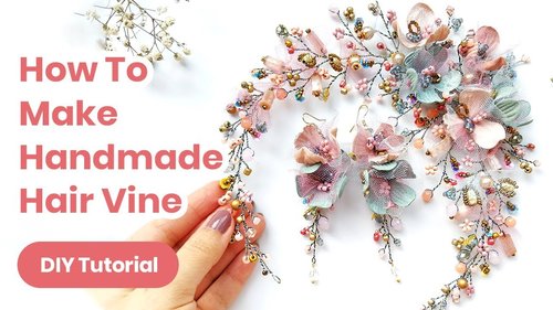 DIY Hair Accessory Handmade Idea. Wedding or Graduation Outfit. Spring Look 2019 - YouTube