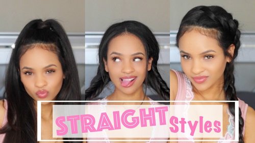 Simple/Casual Hairstyles For Straightened Natural Hair - YouTube