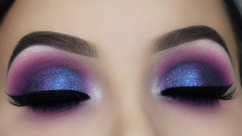 Blue Purple Smokey Eye Makeup tutorial - YouTube