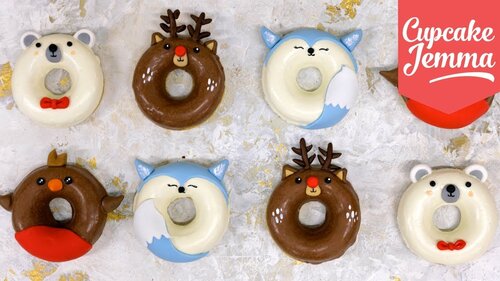 Super Cute Christmas Doughnuts! | Cupcake Jemma - YouTube