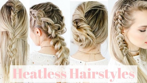 Heatless Hairstyles On Straight Hair! - KayleyMelissa - YouTube