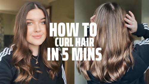 HOW I GET WAVY CURLS in my HAIR IN 5 MINUTES | QUICK & EASY HAIR FOR COLLEGE - YouTube