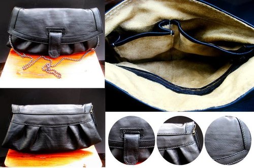 Code : Party Bags - Black
Material : Dress Goat Leather
Dimension : 32 x 17 x 2 (cm)
Finishing : Garment