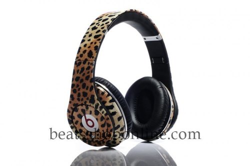 Monster Beats By Dr. Dre Studio Leopard Over the Ear Headphones Cheap