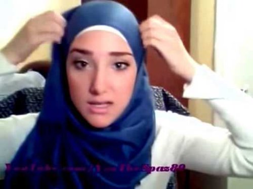 tutorial hijab paris segi empat untuk wajah kotak - YouTube