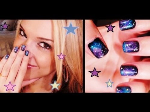 How To: Galaxy Nails!!! - YouTube