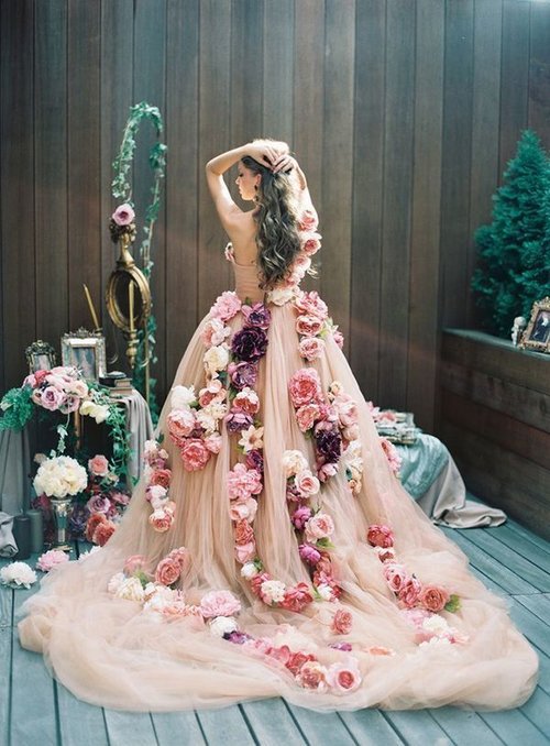 Floral Gown for wedding. sweet and lovely 