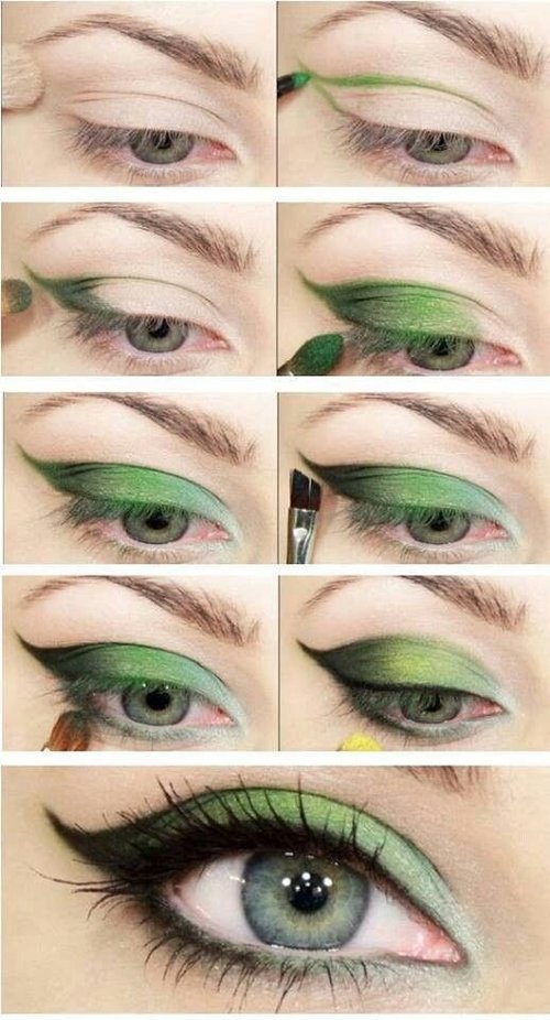 Green eye makeup idea 