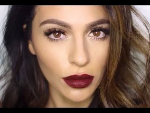 New Trend : Dark Red Lips Makeup Tutorial - YouTube